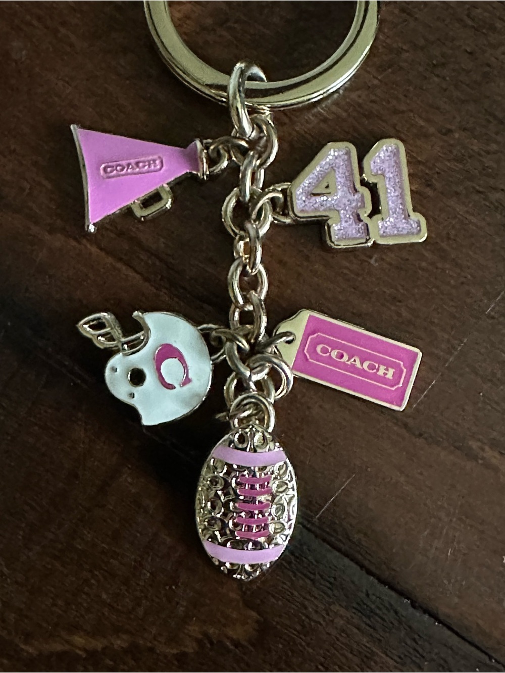 Coach Girl Football Mix Key Fob F61903 - Picture 2 of 7